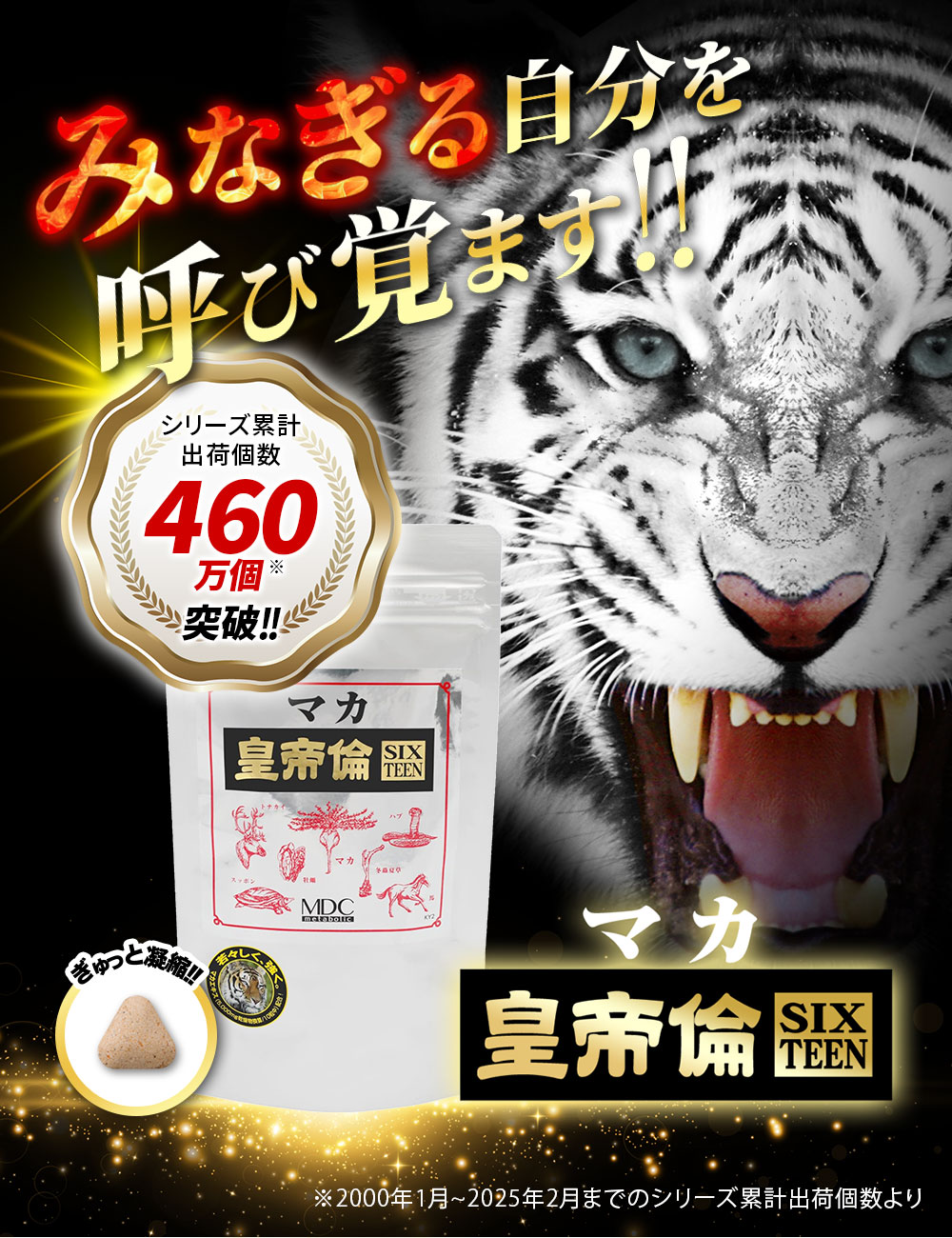 「マカ皇帝倫sixteen」男の実感！たっぷり300粒